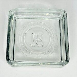 Circle E Candles Clear Glass Candle Holder For People Who Know Candles 4” Square